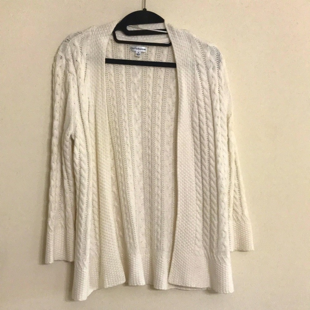 Ladies Croft & Barrow Open~front  cardigan sweater